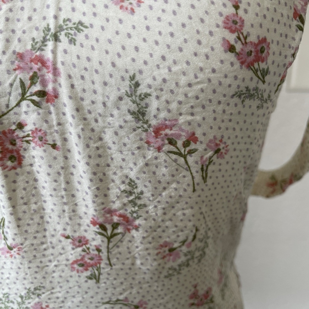 Sienna Sky 90's Floral Halter Crop Top Womens M Smocked Coquette Cottagecore - Picture 3 of 11